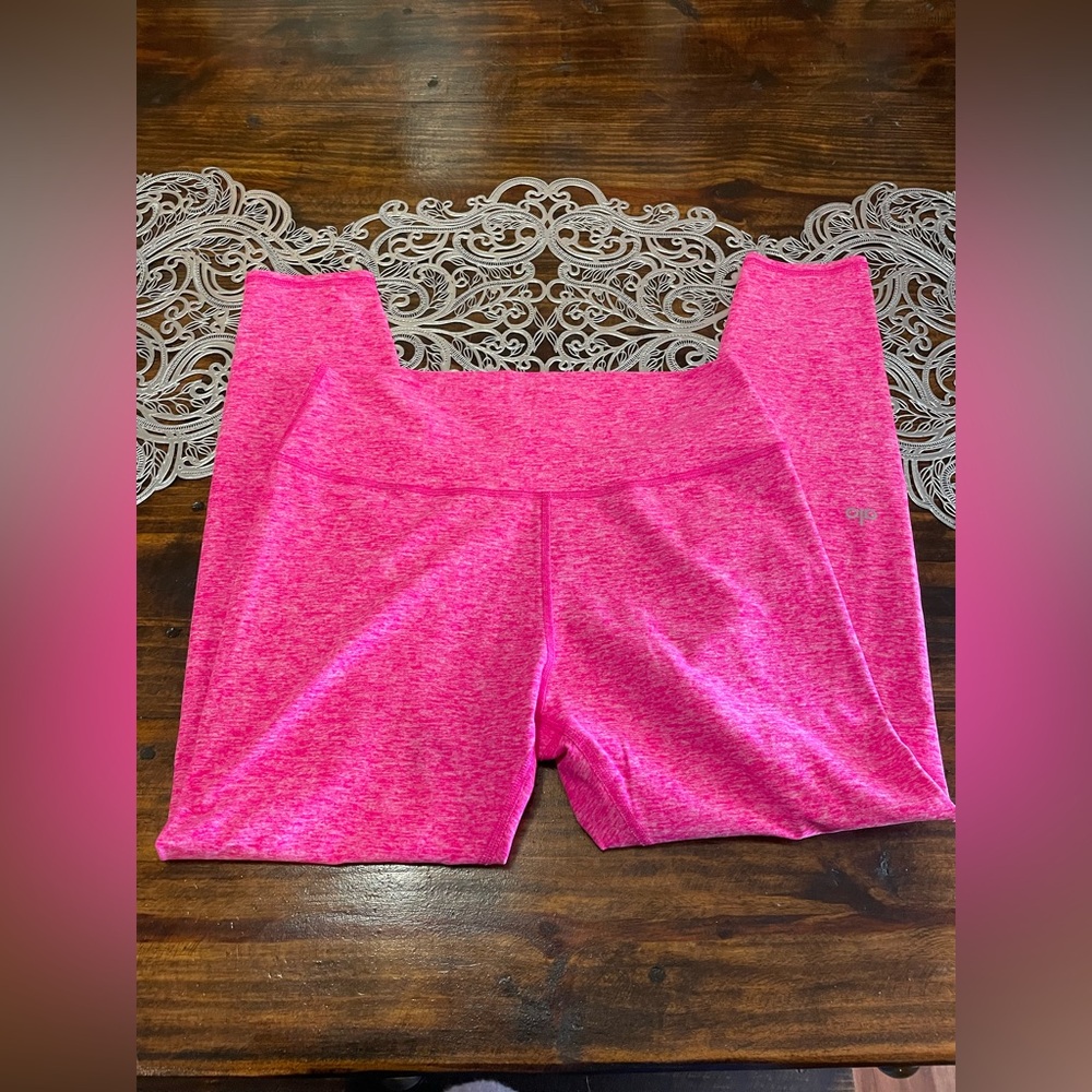 ALO Alosoft Pink Heathered Women's Leggings - Picture 2 of 9